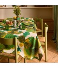 Bonnie and Neil | Tablecloth | Wild Pansy Verde | Medium